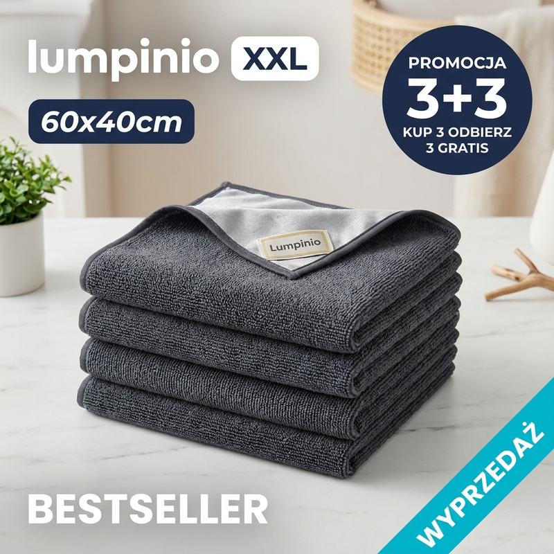 Lumpinioo - Panno per la pulizia di finestre e porte in vetro (60 × 40 cm)