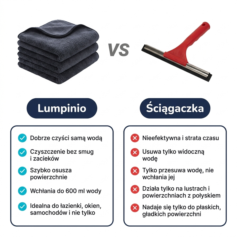 Lumpinioo - Panno per la pulizia di finestre e porte in vetro (60 × 40 cm)