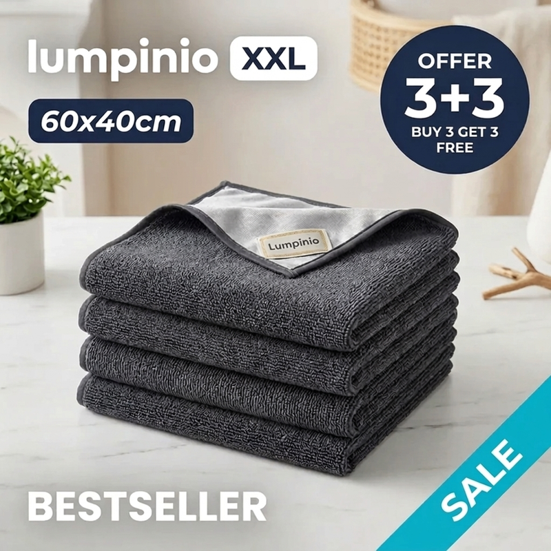 Lumpinioo – Panno per la pulizia di finestre e porte in vetro (60 × 40 cm)